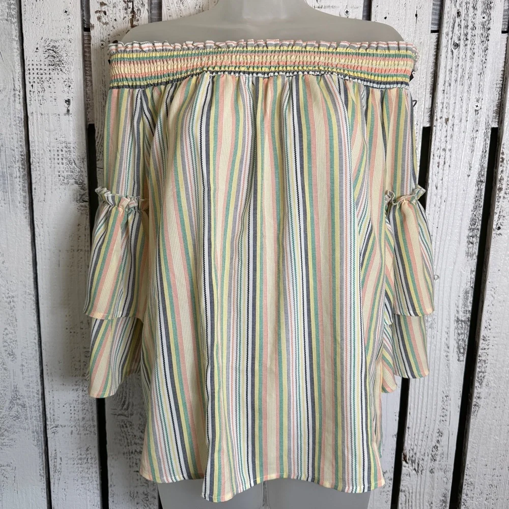 Jodifl Hannah Boho Off The Shoulder Top Women’s Small Flowing Bell Sleeve Whimsy
